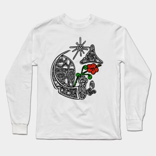 Puerto Rico Indigenous Symbols Long Sleeve T-Shirt